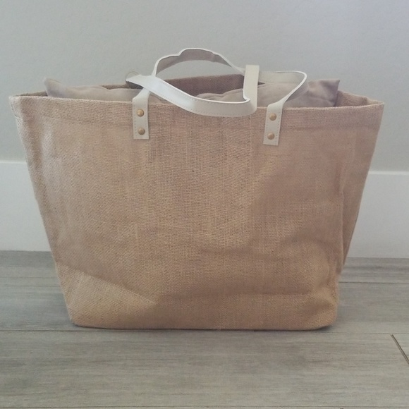 Burlap Tote Bag - Picture 3 of 8